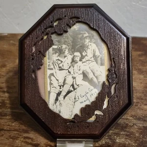 Vintage Picture Frame Grandmacore Resin Faux Wood HL Design 3x5 - Bild 1 von 8