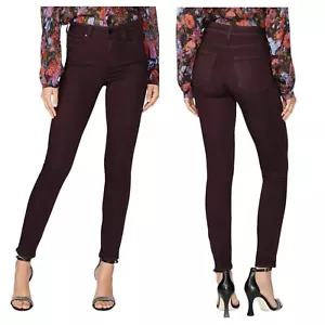 NEW Size 24 Paige Denim Hoxton High Rise Skinny Transcend Jean Black Cherry - Picture 1 of 9