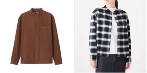Camisa de franela para mujer Muji, camisa de franela cálida a cuadros algodón, - Imagen 1 de 22