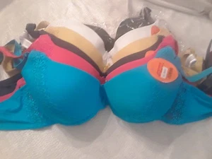 NUEVO HERMOSO SUJETADORES "DD"S DE MODA CALIENTE LOTE DE 3 PIEZAS... PUSH UP... CON AROS - Imagen 1 de 3