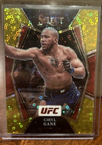 2022 Ciryl Gane UFC Panini Select Gold Disco Prizm 8/10 No. 143