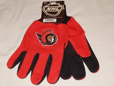 Work Gloves Ottawa Senators Men's One Size Red Logo Adult NEW Garden OSFM Cover