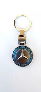 Porta llaves de coche Mercedes vintage logotipo 3D para ventiladores Mercedes Benz metal sólido - Imagen 1 de 5