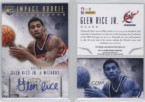 2013-14 Panini Intrigue Impact Gold /10 Glen Rice Jr #12 Rookie Auto RC