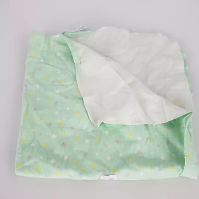 Child of Mine Carter's Elephant Baby Blanket Flannel Receiving Star Green Yellow - Image 1 of 4