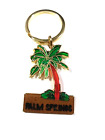 Palm Springs Palm Tree Enamel Stain Glass Effect Souvenir Keychain Flaw