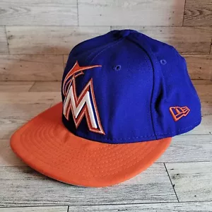 Miami Florida Marlins Mütze MLB New Era 59Fifty 7 1/8 Fitted Org/Blau Baseball Cap - Bild 1 von 10