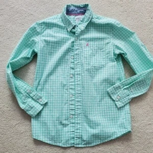 Carter's Boys' Mint Green Gingham Button-down Shirt sz8 - Picture 1 of 12