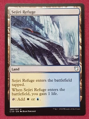 Magic The Gathering COMMANDER 2018 C18 SEJIRI REFUGE land card MTG - Image 1 of 2