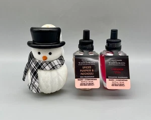 Bath & Body Works Wallflowers Snowman Nightlight Plug-In & 2 New Fragrance Bulbs - Picture 1 of 7