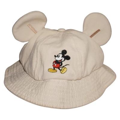 Sombrero cubo con orejas Disney Mickey Mouse para niños - blanco crema Foto 1 de 4