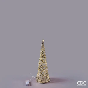 EDG Enzo De Gasperi Albero di Natale Led Intreccio Cono 20 MicroLed H 40 Cm D 12 - Imagen 1 de 2