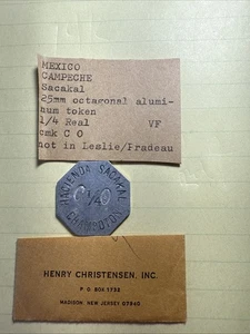Mexico Campeche Sacajawea 25mm Octagonal Token Look - Picture 1 of 6