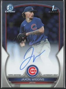 Jaxon Wiggins 2023 Bowman Draft Chrome Prospect Autograph CDA-JWG Auto Cubs - Picture 1 of 2