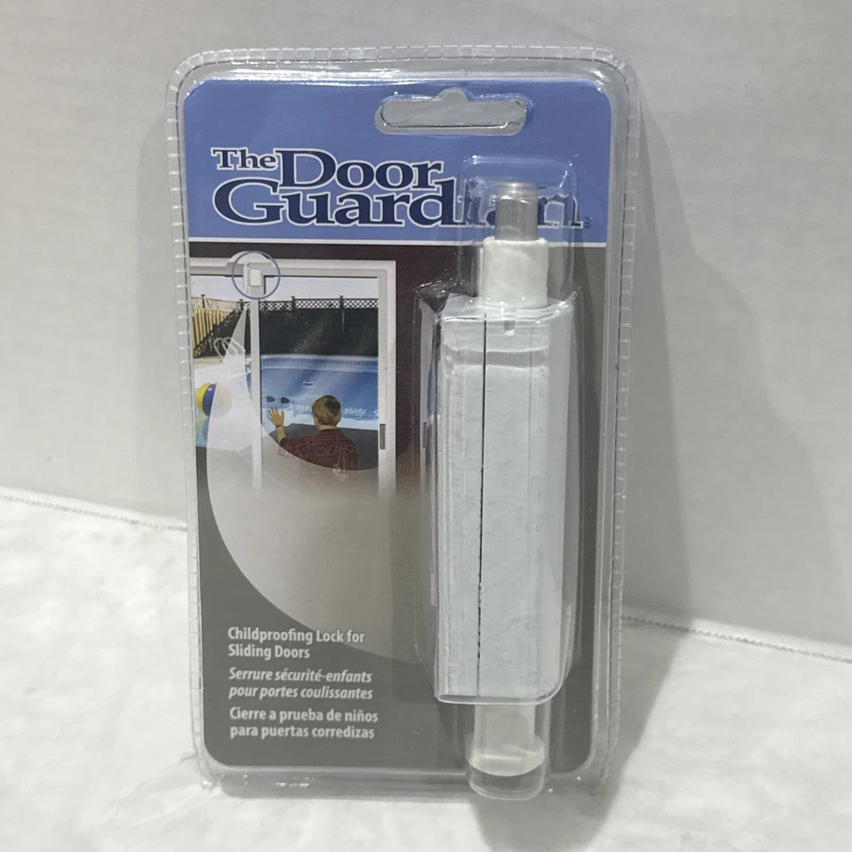 Patio Lock Door Guardian Pdg01w White Hassle Quick Set up Home Security