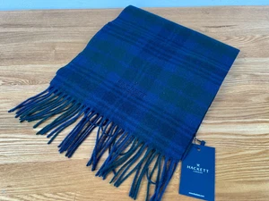 Lovely Hackett Black Watch Tartan Wool & Cashmere Scarf BNWT RRP £165 - Picture 1 of 8