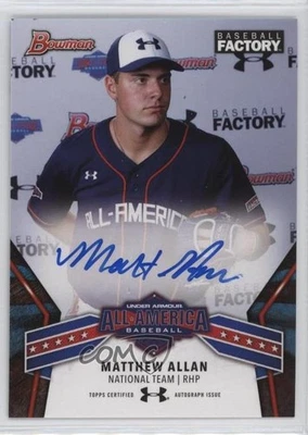 2021 Bowman Chrome Under Armour All-America Game Auto Matthew Allan #UAN-2 Auto - Image 1 of 2