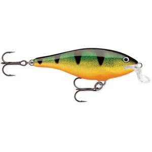 WOBBLER RAPALA SHALLOW SHAD RAP 9cm/12g F - PERCH (Köder für Barsch Zander) - Bild 1 von 3