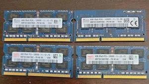 SK HYNIX 16GB (2x4GB) PC3 and (2x4GB)  PC3L-12800 Memory RAM. 3 2Rx8;One 1Rx8 - Picture 1 of 2