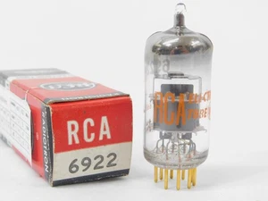 Siemens (RCA label) 6922 ECC88 Vintage NOS Gold Pins Gray Plate Audio Tube - Picture 1 of 4