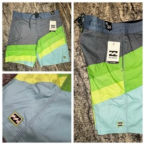 Billabong Board Shorts Men’s Size 31 Slice LT Swim Surf Trunks STRETCH NEW NEG - Imagen 1 de 9