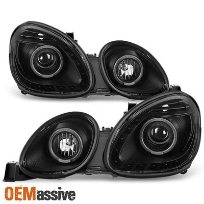 Faro proyector halo LED negro para 98-05 Lexus GS00 98-00 GS400 01-05 GS430 Foto 1 de 4