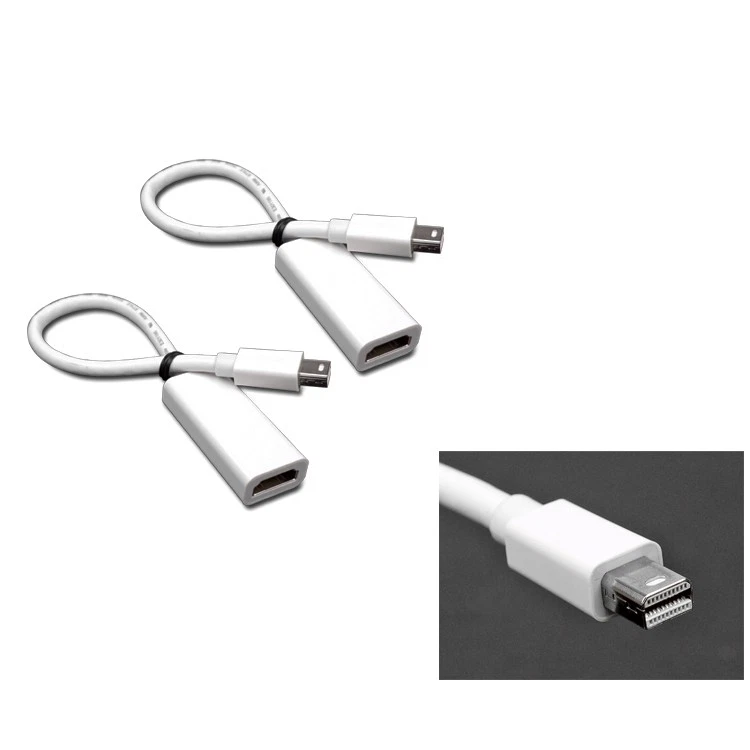 2X MINI DISPLAYPORT/THUNDERBOLT TO HDMI ADAPTERS APPLE MACBOOK AIR PRO MAC IMAC - Image 1 of 1