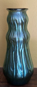 Jugendstil Loetz Glas 5,5" Vase Rusticana irisierend Jugendstil Österreich - Bild 1 von 7