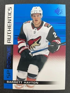 Barrett HAYTON 2019-20 Upper Deck SP Rookie Blue Authentics #130 Arizona Coyotes - Picture 1 of 2