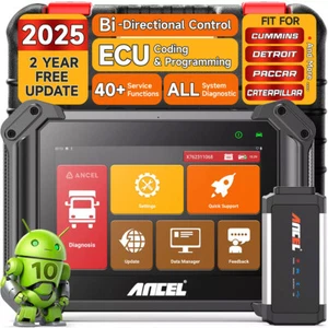 ANCEL V6 HD Diesel OBD2 Diagnostic Scanner Heavy Duty Truck DPF Regen ECU Coding - Picture 1 of 20