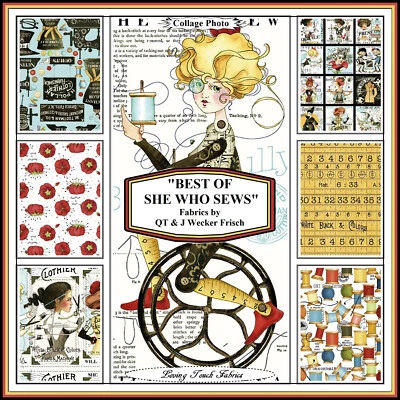 RILEY BLAKE,J W FRISCH, "BEST OF SHE WHO SEWS" BIBLE VERSE SNIPPETS, FABRICS