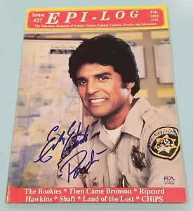 Erik Estrada Signed Autographed EPI-LOG Magazine Actor CHiPs Ponch Police PSA - Picture 1 of 3