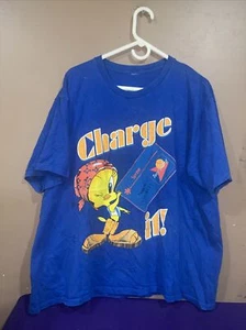 Vintage Tweety Bird Charge It Looney Tunes T-Shirt Womens Size 22 - Picture 1 of 5
