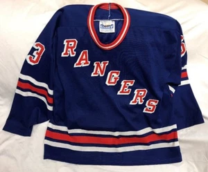 VTG Cosby CCM New York Rangers Jax #63 NHL Jersey SZ XXL Fight Strap Game Used - Picture 1 of 12