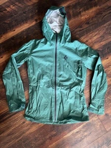 NEW Mens Black Diamond Green StormLine Stretch Rain Shell SZ Medium - Picture 1 of 2