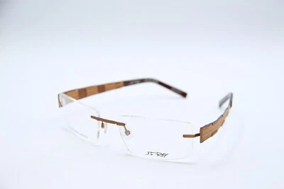 NEW JF REY JF 2462 9092 ORANGE BROWN GUNMETAL AUTHENTIC EYEGLASSES 55-18 - Image 1 of 3