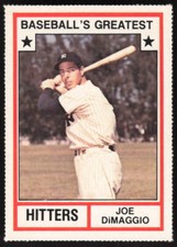1982 TCMA Baseball's Greatest Hitters   Joe DiMaggio #3 New York Yankees