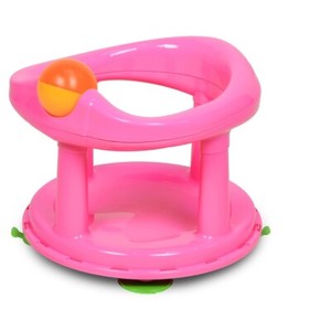 Safety siège de bain pivotant 360° rose ou bleu de 6 à 12 mois 10 kgs maxi