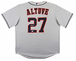 Astros Jose Altuve Authentic Signed Grey Nike Jersey Autographed JSA - Picture 1 of 4
