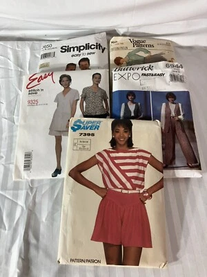 Lot of 5 Vintage  Patterns Vogue, Easy, Simplicity, Super Saver, Butterick - Image 1 of 4