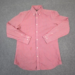 Banana Republic Shirt Men LARGE Red Slim Long Sleeve Button Down Collared Size L - Picture 1 of 10