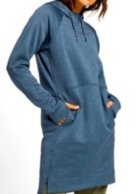 Vestido largo con capucha Burton Oak pesado, túnica azul brezo para mujer S Cabincore Foto 1 de 4