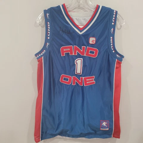 Autographed Vintage And1 Basketball Reversible Jersey Youth L Cover