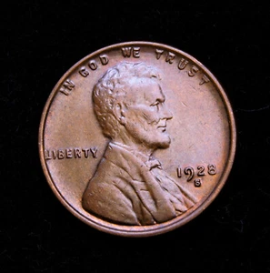 1928-S Lincoln Wheat Cent AU++ - Picture 1 of 2