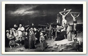 Postcard Christ on Calvary Artist Michael de Munkacsy 1884 The Crucifixion - Picture 1 of 2