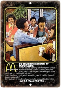 1970er McDonalds Druckwerbung 12" x 9" Reproduktion Blechschild N24 - Bild 1 von 1