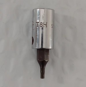 MAC TOOLS T8H, 1/4" SOCKET DRIVEN, T8H TORX BIT *TAMPER RESISTANT* - Picture 1 of 9