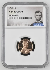 1964 Lincoln Cent 1C NGC PF64 RD Cameo - Picture 1 of 2