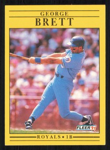 1991 Fleer #552b George Brett - - - Near Mint