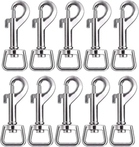 Swivel Snap Hooks, 20Pcs Metal Heavy Duty Square Eye Clasp Buckle Trigger Clip - Picture 1 of 7